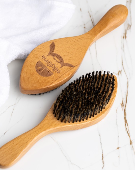 Silkstorm Natural Wood Hard Handle Wave Brush